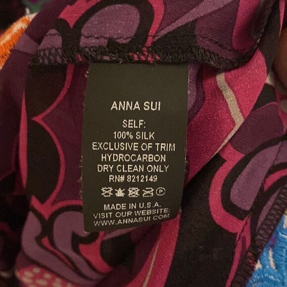 Anna Sui 100% Silk Embroidered Top Size P/XS - Picture 7 of 16